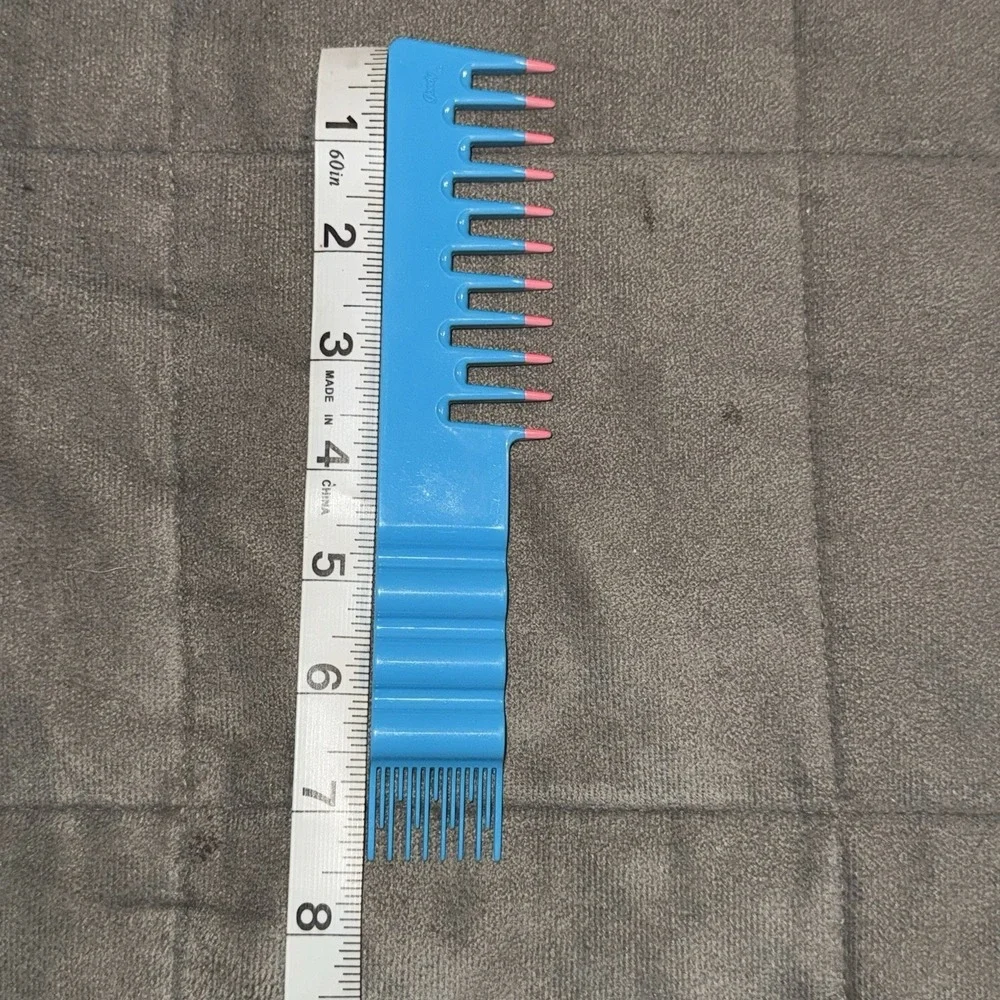 Vintage Goody Wide‎ Tooth Comb Detangling Pick Hair Comb Blue Pink Dipped